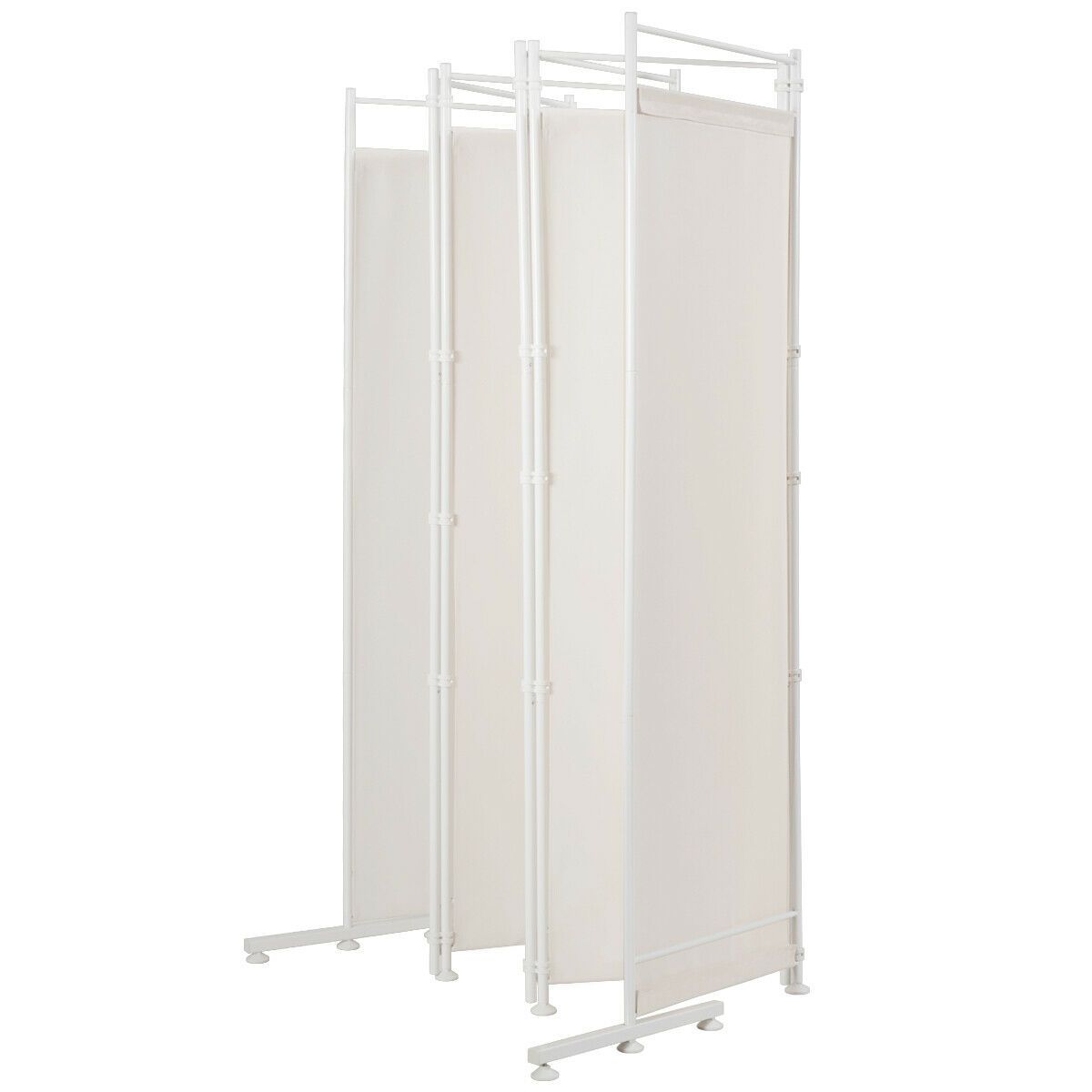 6-Panel Room Divider with Adjustable Foot Pads